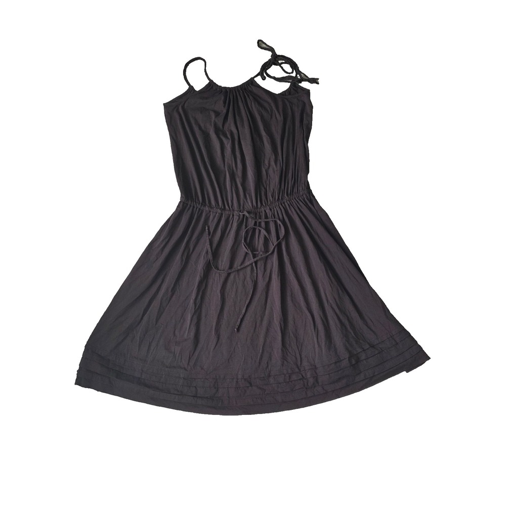 Theory Brown summer dress style Straps 100% Cotton Size M A006049